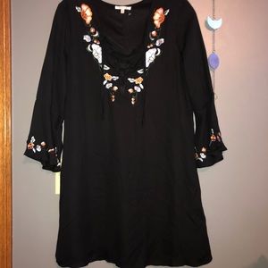 ⭐️super cute embroidered chiffon dress